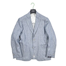 【SALE】 バルバ BARBA 【2026年 春夏新作】 EASY J MONO テーラードジャケット 2Bシングル 春夏 メンズ リネン 100% ライトブルー MADE IN ITALY