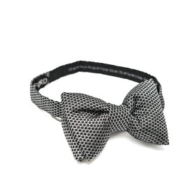 【半額以下】 トムフォード TOM FORD パピヨン 蝶ネクタイ ボウタイ メンズ シルク 100% 総柄 シルバー ブラック イタリア ブランド MADE IN ITALY フォーマル パーティー 結婚式 ギフト プレゼント