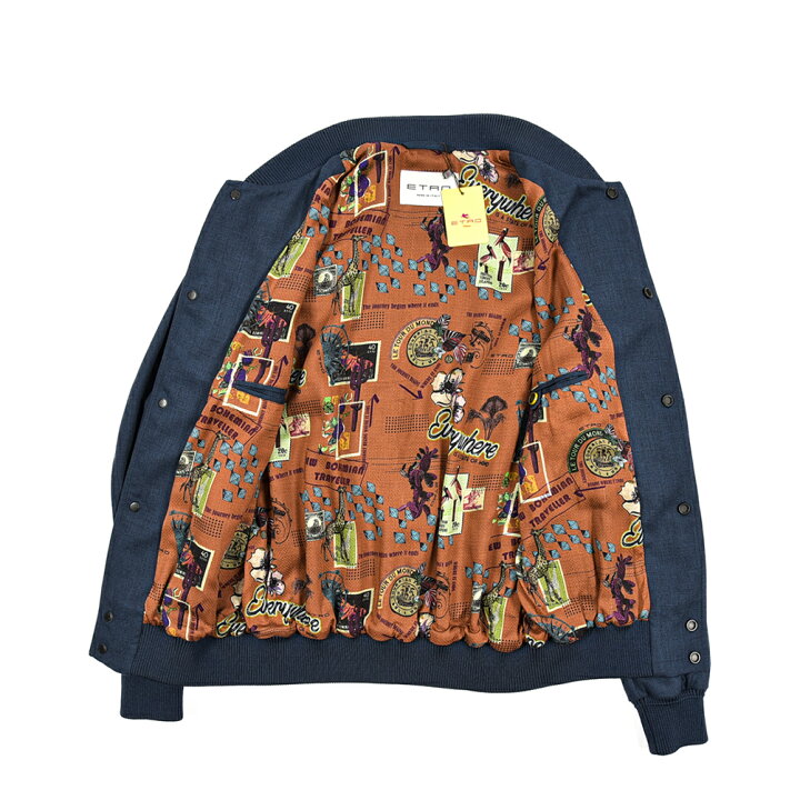 楽天市場】エトロ ETRO 刺繍ブルゾン MA-1 エンブロイダリージャケット 
