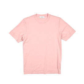 【新春初売り】【半額以下】 グランサッソ GRAN SASSO Tシャツ コットンスムース カットソー 半袖 クルーネック 春夏 メンズ ナチュラルストレッチ コットン 100％ ピンク イタリア ブランド MADE IN ITALY