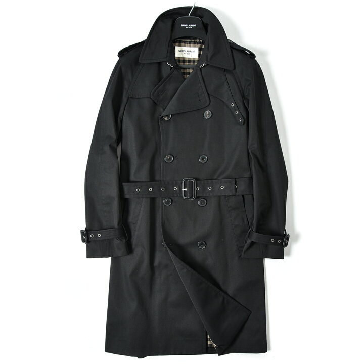 楽天市場】サンローラン SAINT LAURENT ダブルブレスト トレンチコート 