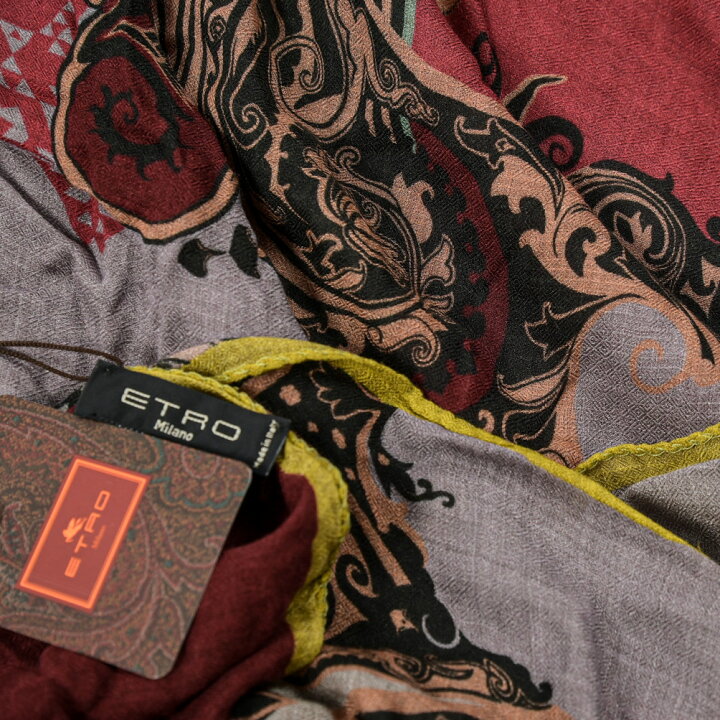 楽天市場】ETRO エトロ ストール マフラー 春 秋 3シーズン レディース  