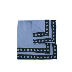 【クリアランス】【半額以下】 トムフォード TOM FORD ポケットチーフ メンズ シルク ウール コットン ドット ブルー イタリア ブランド MADE IN ITALY フォーマル パーティー 結婚式 ギフト プレゼント