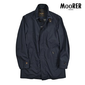 【春夏先行セール】【半額以下】 ムーレー MOORER DUCA-GF ダスターコート スタンドカラー レザートグル 収納可能フード付き 春夏 秋 3シーズン メンズ ライトアウター ACQUA PROOF 防水透湿ポリエステル ネイビー イタリア ブランド MADE IN ITALY