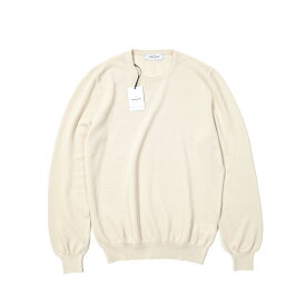 【P10倍】【SALE】 グランサッソ GRAN SASSO 【2024年 春夏新作】 FRESH COTTON フレッシュコットン ピケステッチ サマーニットセーター クルーネック ハイゲージ 長袖 春夏 メンズ 鹿の子編み ベージュ イタリア ブランド MADE IN ITALY