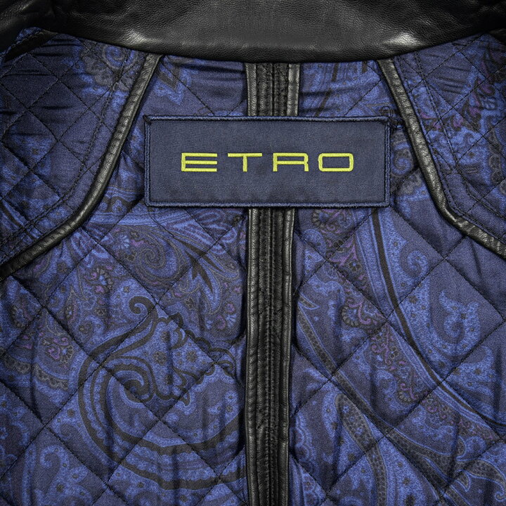 楽天市場】エトロ ETRO キルティング レザージャケット スタンドカラー 