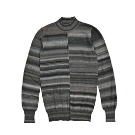 アミリ AMIRI ニットセーター モックネック ハイゲージ 長袖 秋冬 春 3シーズン メンズ ウール 100% グラデーション グレー アメリカ ブランド MADE IN ITALY