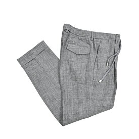 【SALE】 バルバ BARBA 【2026年 春夏新作】 麻スラックス ワンタック 1プリーツ パンツ 春夏 メンズ リネン 100% グレー イタリア ブランド MADE IN ITALY