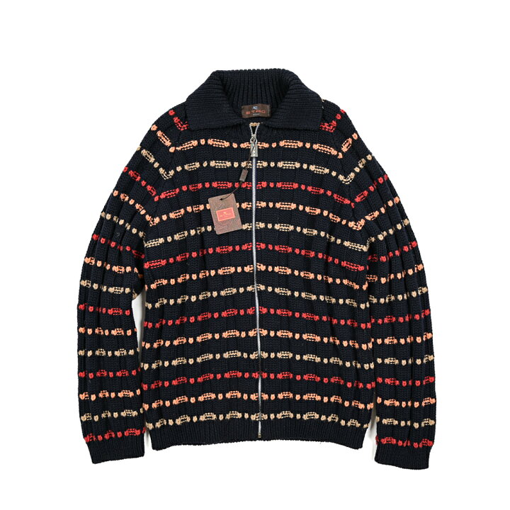 楽天市場】【Winter SALE】 エトロ ETRO ジップアップ ニットブルゾン  