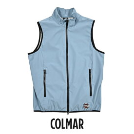 【P10倍】 コルマー COLMAR 【2025年 春夏新作】 ジップアップベスト スタンドカラー 春夏 メンズ ライトアウター ストレッチナイロン ライトブルー イタリア ブランド COLMAR ORGINALS