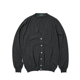 【SALE】 ザノーネ ZANONE 23-24AW さらにお値下げ！ フレックスウール ニット カーディガン ハイゲージ 長袖 オールシーズン メンズ flex wool ヴァージンウール ダークグレー イタリア ブランド MADE IN ITALY SLOWEAR スローウェア