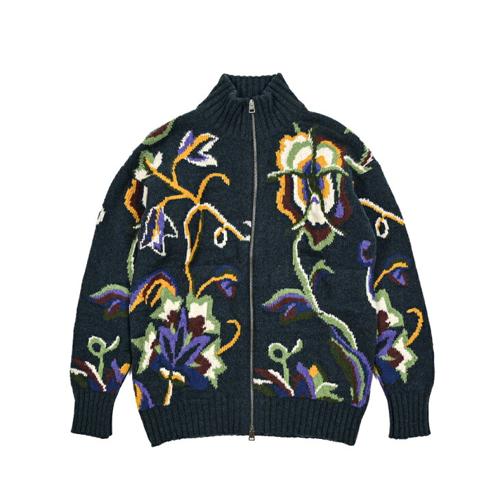楽天市場】【半額以下】 エトロ ETRO ジップアップ ニットブルゾン 