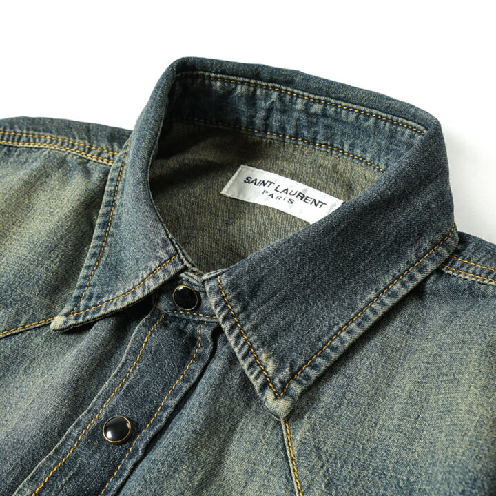 楽天市場】【SALE】 サンローラン SAINT LAURENT デニムシャツ 