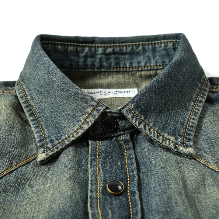 楽天市場】【SALE】 サンローラン SAINT LAURENT デニムシャツ  