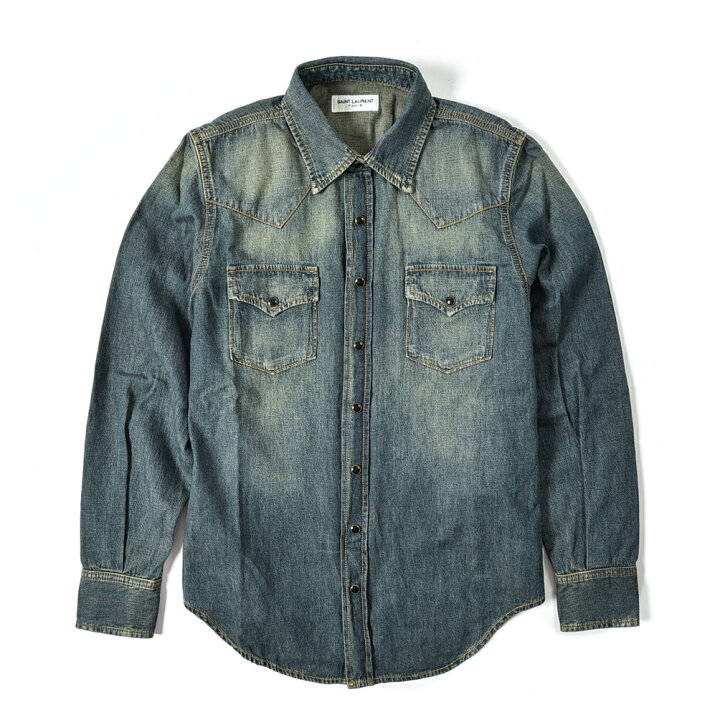 楽天市場】【SALE】 サンローラン SAINT LAURENT デニムシャツ 
