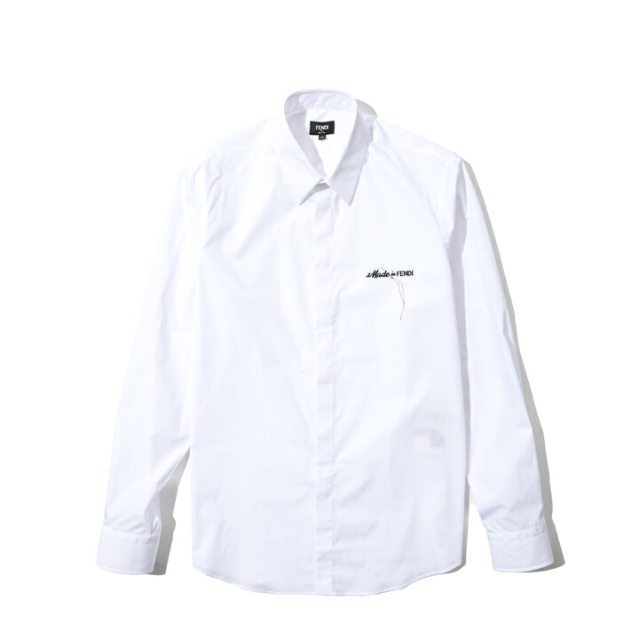楽天市場】【Winter SALE】 フェンディ FENDI ホワイトコットンシャツ  