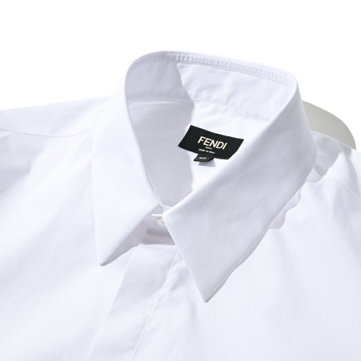 楽天市場】【Winter SALE】 フェンディ FENDI ホワイトコットンシャツ  