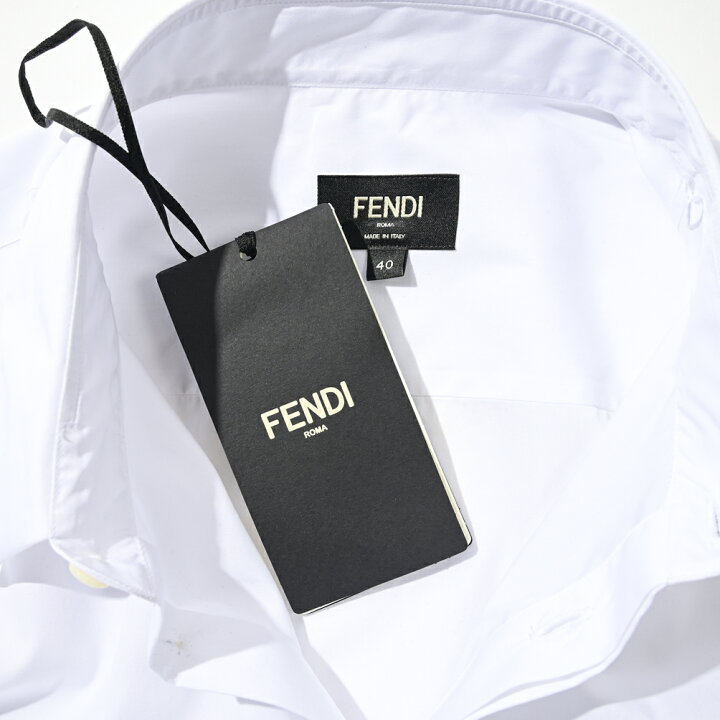 楽天市場】【P10倍】 フェンディ FENDI ホワイトコットンシャツ ドレス 