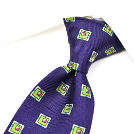 【半額以下】 エトロ ETRO ネクタイ メンズ シルク 100％ スクエアドット パープル イタリア ブランド MADE IN ITALY ギフト プレゼント ラッピング無料