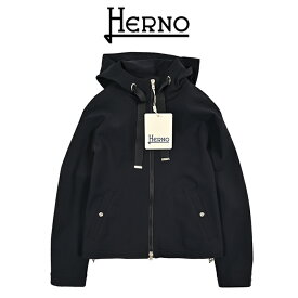 【P10倍】 ヘルノ HERNO 【2026年 春夏新作】 FIRST-ACT フーディージャケット ジップアップブルゾン 春夏 秋 3シーズン レディース ライトアウター 超軽量 形状記憶 防シワ ストレッチ ナイロン ネイビー イタリア ブランド