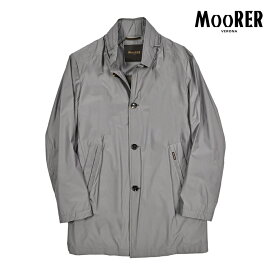 【春夏先行セール】【半額以下】 ムーレー MOORER HEKTOR-MS スタンドカラーコート フード内蔵 春夏 秋 3シーズン メンズ ライトアウター 高機能ストレッチナイロン グレー イタリア ブランド MADE IN ITALY