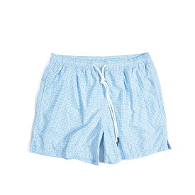 【半額以下】 グランサッソ GRAN SASSO 水着 スイムショーツ 海パン メンズ ショートパンツ ハーフパンツ 短パン 総柄 チェーン ライト ブルー イタリア ブランド MADE IN ITALY 旅行 バカンス リゾート おしゃれ 水陸両用