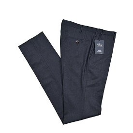 【新春初売り】【半額以下】 ロータ ROTA スラックス ノータック パンツ 秋冬 メンズ ヴァージンウール 100% フランネル ネイビー イタリア ブランド MADE IN ITALY