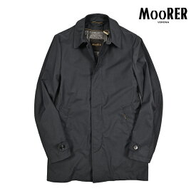 【クーポンで半額】 ムーレー MOORER CANOVA-PUM 2WAY ステンカラーコート 中綿入りライナー付 春夏 秋 3シーズン メンズ ライトアウター スプリングコート ACQUA PROOF 防水透湿 ポリエステル ダークグレー イタリア ブランド MADE IN ITALY