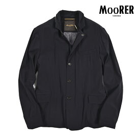 【クーポンで半額】 ムーレー MOORER TEBALDO-KN ウルトラライト ジャケット ブルゾン 春夏 秋 3シーズン メンズ ライトアウター ACQUA RESISTANT 撥水透湿 2軸方向ストレッチナイロン ネイビー イタリア ブランド MADE IN ITALY