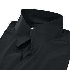 【クリアランス】【半額以下】 オリアン ORIAN 【2025-26年 秋冬新作】 Functional Garment 360°スーパーストレッチ ドレスシャツ スキッパー 立ち襟 長袖 メンズ 高機能ナイロン 形状記憶 速乾 透湿 抗菌 ホームケア ブラック イタリア ブランド