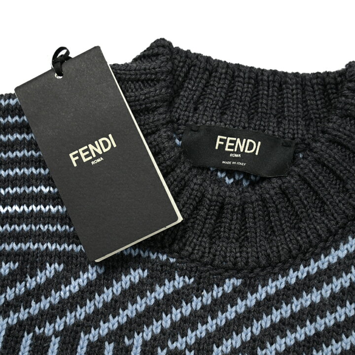楽天市場】フェンディ FENDI FFロゴ ジャガードニット セーター クルー  