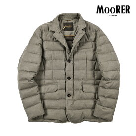 【スーパーSALE】【半額以下】 ムーレー MOORER ZAYN-L ダウンジャケット テーラード ショートブルゾン 秋冬 メンズ アウター ウール カシミヤ ベージュ イタリア ブランド MADE IN ITALY