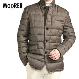 【SALE】 ムーレー MOORER ZAYN-L ダウンジャケット テーラード ショートブルゾン 秋冬 メンズ アウター ヴァージンウール カシミヤ ブラウン イタリア ブランド MADE IN ITALY