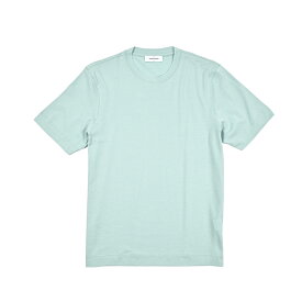【半額以下】 グランサッソ GRAN SASSO 【2025年 春夏新作】 Tシャツ コットンスムース カットソー 半袖 クルーネック 春夏 メンズ ナチュラルストレッチ コットン 100％ ライトグリーン イタリア ブランド MADE IN ITALY
