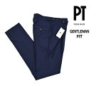 【サマーSALE】【半額以下】 ピーティートリノ PT TORINO GENTLEMAN FIT ジェントルマンフィット グルカパンツ スラックス ツータック 2プリーツ ベルトレス 春夏 メンズ ヴァージンウール ストレッチ ネイビーイタリア ブランド PT01