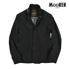 【クーポンで半額】 ムーレー MOORER TEBALDO-KN ウルトラライト ジャケット ブルゾン 春夏 秋 3シーズン メンズ ライトアウター ACQUA RESISTANT 撥水透湿 2軸方向ストレッチナイロン ブラック イタリア ブランド MADE IN ITALY