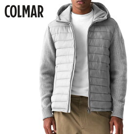 【P10倍】 コルマー COLMAR 【2025-26年 秋冬新作】 中綿入り コンビブルゾン リブニット フーディージャケット 秋冬 春 3シーズン メンズ ライトアウター ナイロン ライトグレー イタリア ブランド COLMAR ORIGINALS