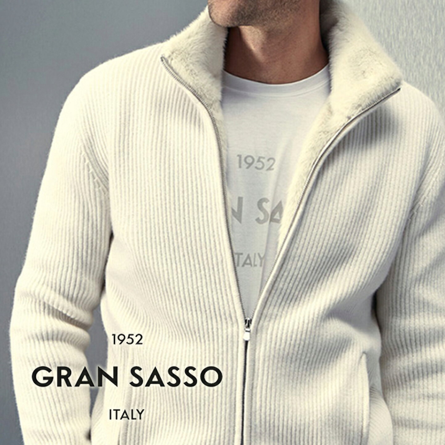 ガルダローバ・ミラノファー付きニット 