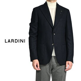 ラルディーニ LARDINI SPECIAL L ウールカシミヤ テーラードジャケット 2Bシングル 秋冬 メンズ ナチュラルストレッチ 無地 ネイビー ブートニエール イタリア ブランド MADE IN ITALY