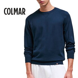 【P10倍】 コルマー COLMAR 【2026年 春夏新作】 サマーニットセーター クルーネック 12ゲージ 長袖 春夏 秋 3シーズン メンズ クイックドライ ライトウェイト コットン 100% ネイビー イタリア ブランド COLMAR ORIGINALS
