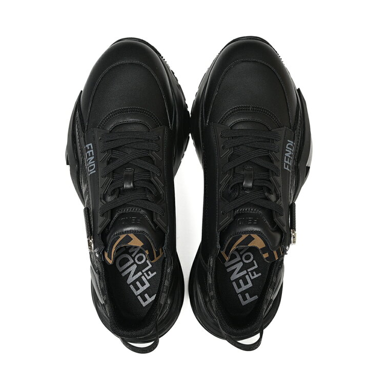 楽天市場】フェンディ FENDI FLOW フロー ブラックレザー ロートップ 