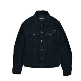 【クリアランス】 トムフォード TOM FORD 細畝コーデュロイ ジャケット ブルゾン 秋冬 春 3シーズン メンズ ライトアウター コットン ストレッチ ネイビー イタリア ブランド