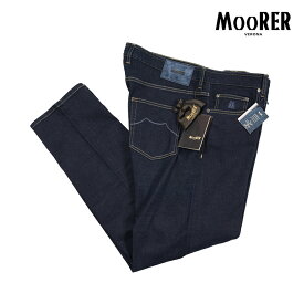 【春夏先行セール】【半額以下】 ムーレー MOORER PILON-DC109 カシミヤ混 デニムジーンズ 5ポケット パンツ メンズ Japanese Fabric コットン カシミヤ ストレッチ ネイビー イタリア ブランド MADE IN ITALY