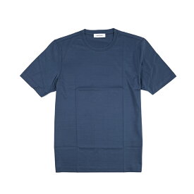【SUMMER SALE】【P20倍】 グランサッソ GRAN SASSO 【2026年 春夏新作】 FILO SCOZIA コットンスムース Tシャツ カットソー 半袖 クルーネック 春夏 メンズ 極細番手糸 シルケット加工 コットン 100％ ネイビー イタリア ブランド MADE IN ITALY