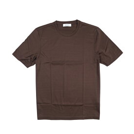 【SUMMER SALE】【P20倍】 グランサッソ GRAN SASSO 【2026年 春夏新作】 FILO SCOZIA コットンスムース Tシャツ カットソー 半袖 クルーネック 春夏 メンズ 極細番手糸 シルケット加工 コットン 100％ ブラウン イタリア ブランド MADE IN ITALY