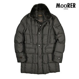【SALE】 ムーレー MOORER VALENTE-KM ダウンコート スタンドカラー 秋冬 メンズ アウター ポリエステル 100% ブラウン イタリア ブランド MADE IN ITALY