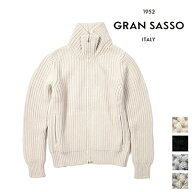 【SALE】【半額以下】 グランサッソ GRAN SASSO ジップアップ ニットブルゾン カーディガン スタンドカラ…