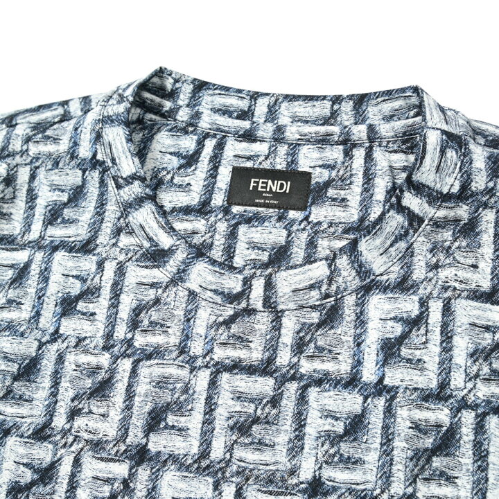 楽天市場】【SALE】 フェンディ FENDI ブルー FFコットン Tシャツ  