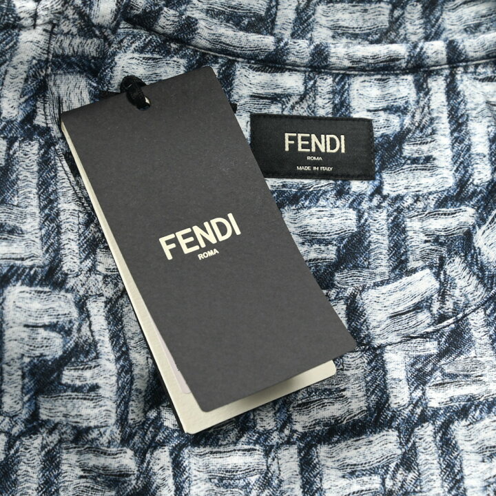 楽天市場】【P10倍】 フェンディ FENDI ブルー FFコットン Tシャツ  