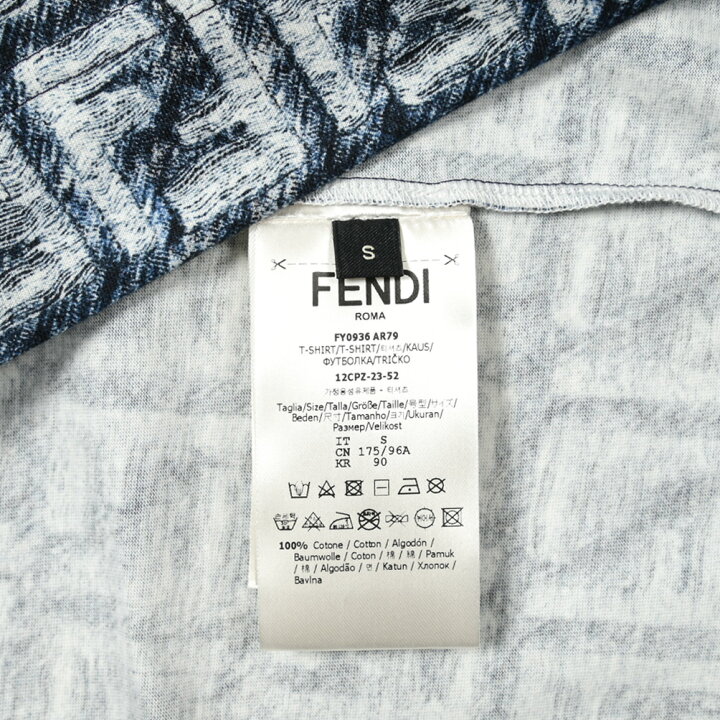 楽天市場】【スーパーDEAL】 フェンディ FENDI ブルー FFコットン T 
